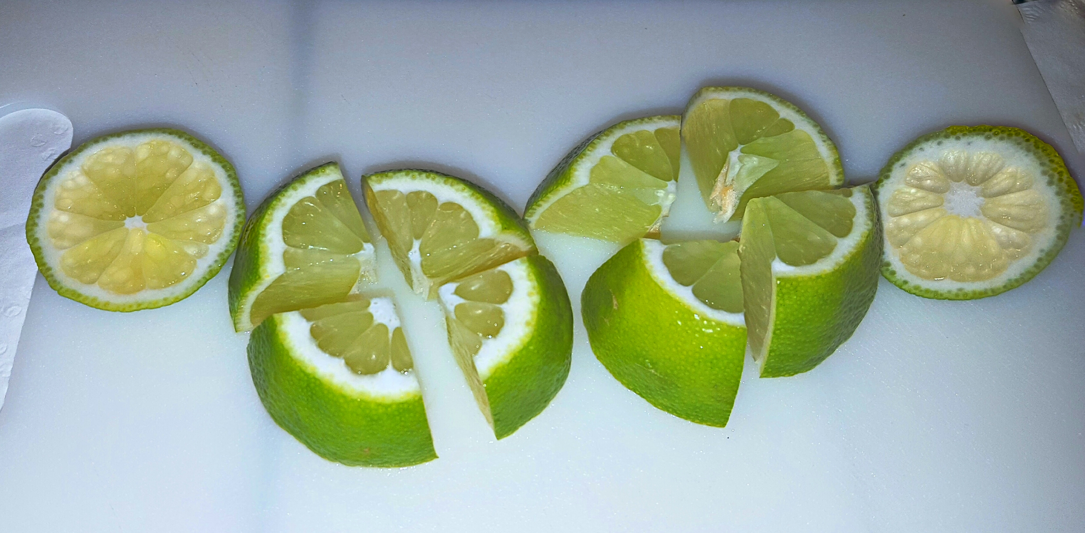 Eight Lime Chunks are to be Cut From Each Lime
