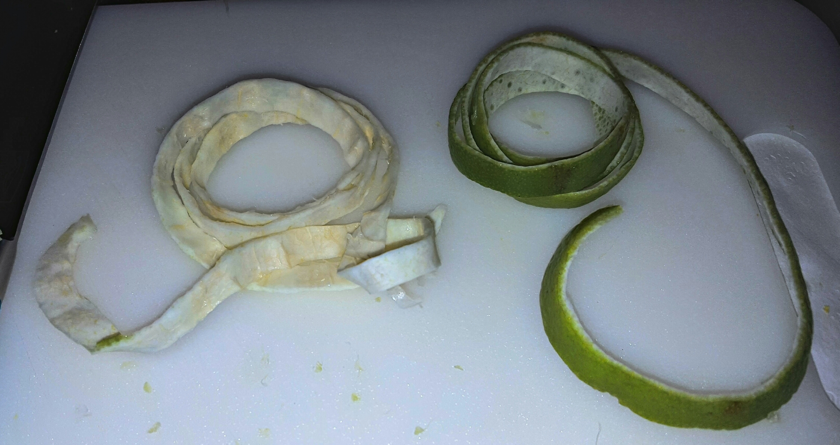 Lime skin and pith