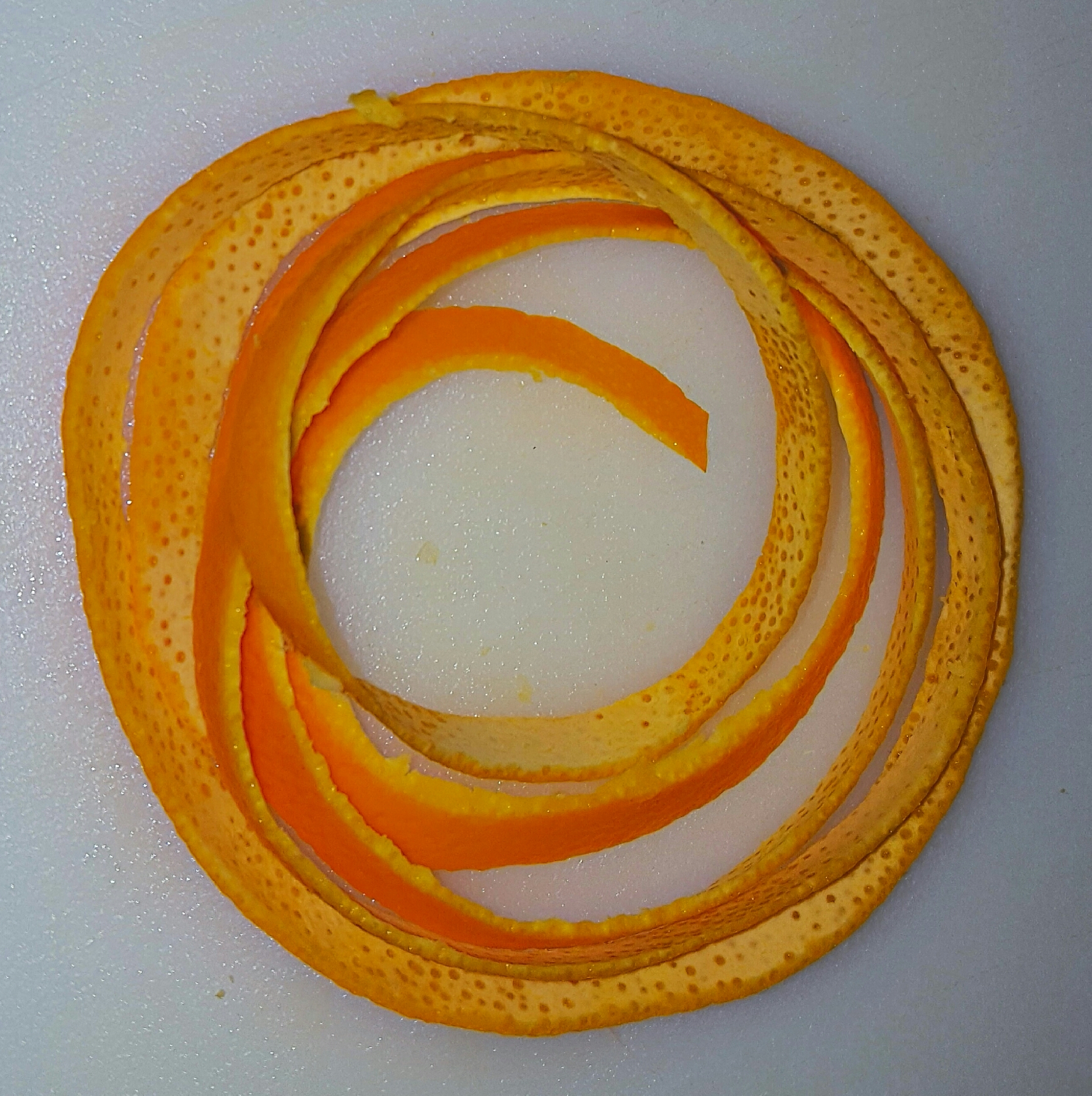 Long, clean orange peel