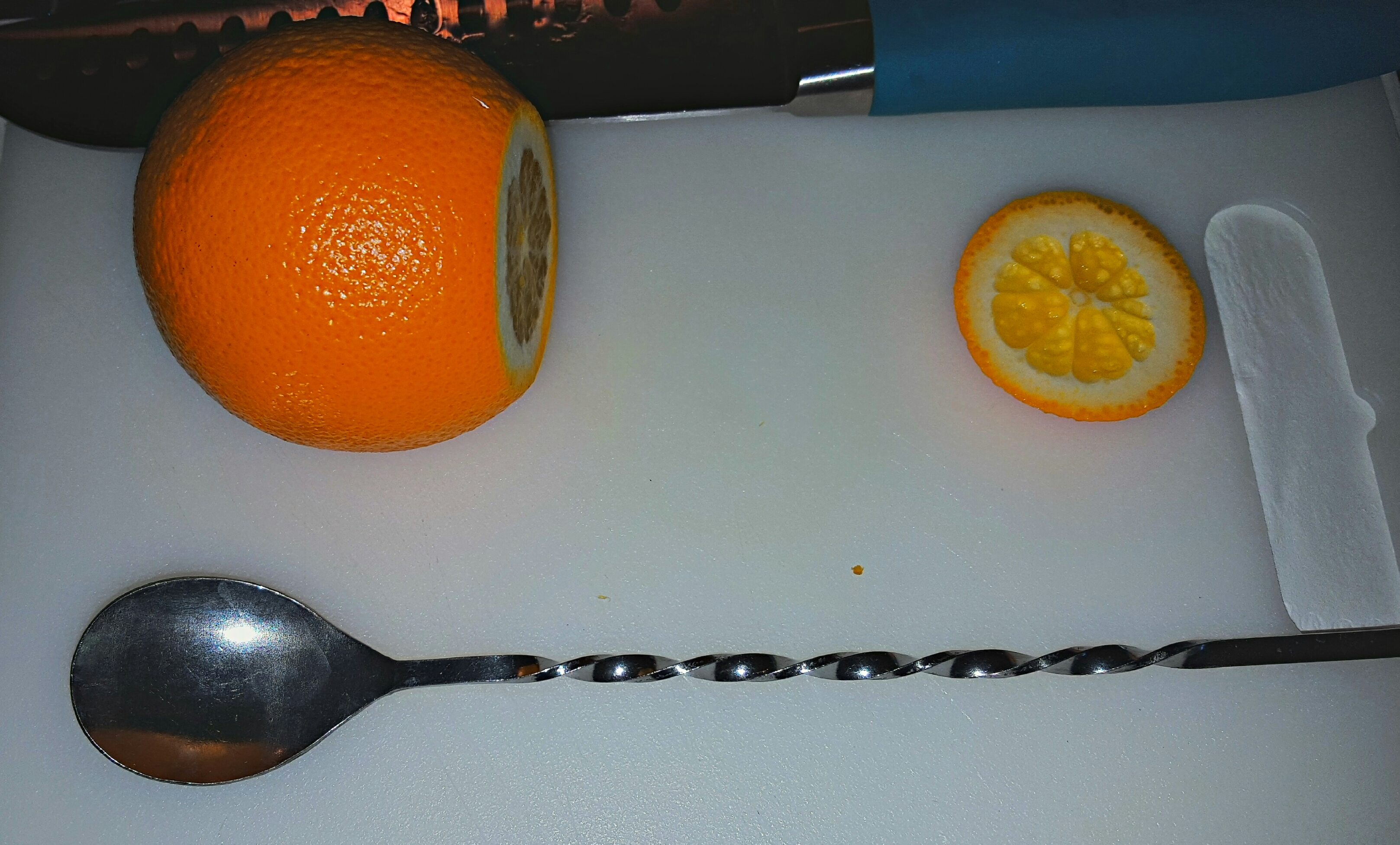 Orange with top cut off