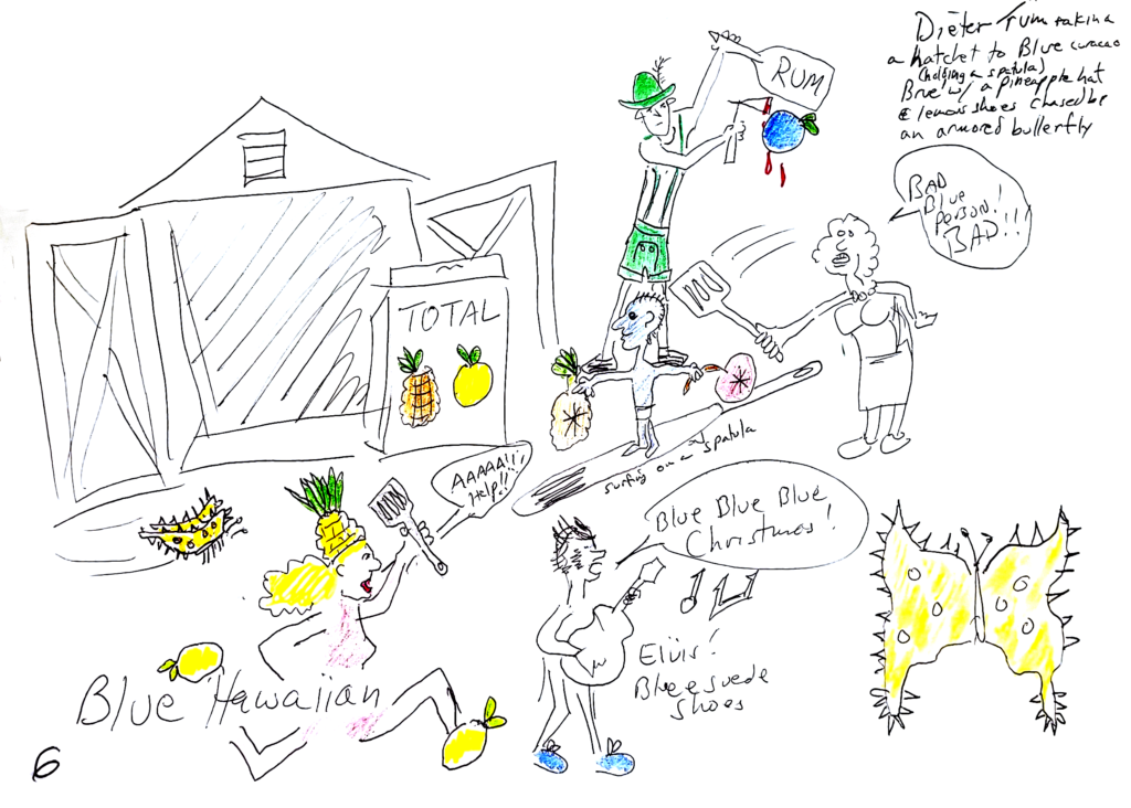 Blue Hawaiian Elaborative Mnemonic Images