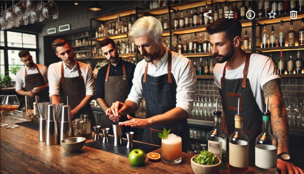 Mixologist Providing Mentorship