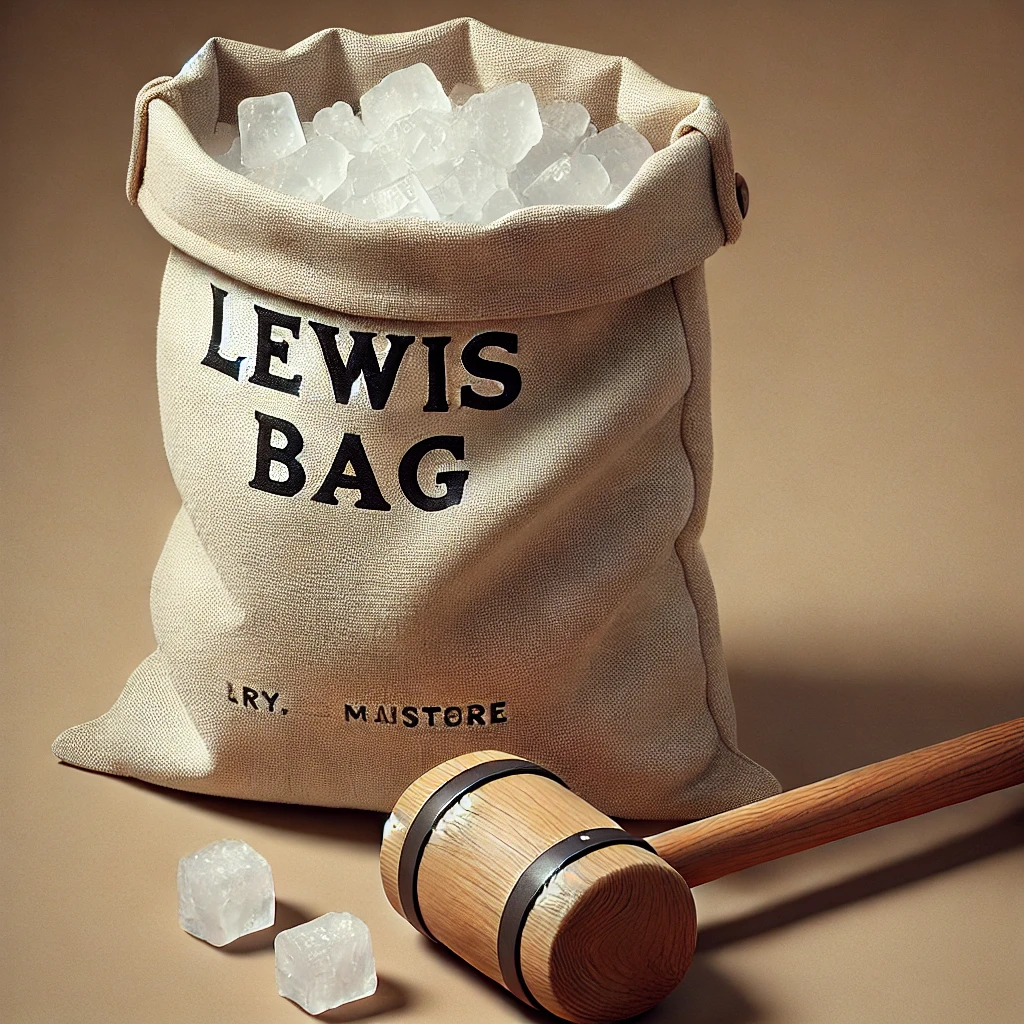 Durable Canvas bag and a Heavy Mallet "Lewis Bag" combination, with ice.