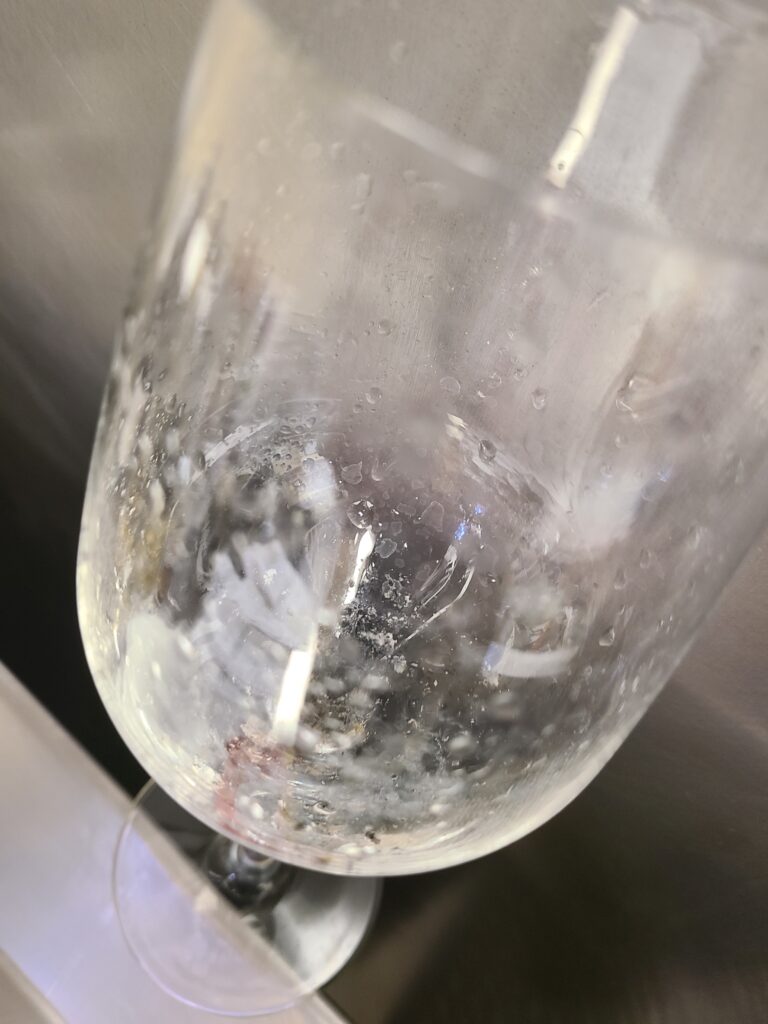 Cigarette Ashes in "Washed and Sanitized" glass delivered to bar for bartender's immediate use