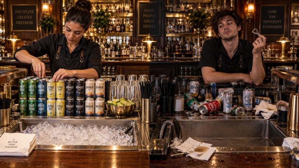 Crappy "public facing" AI rendering. The real story looks a lot worse behind the scenes to the bartender.